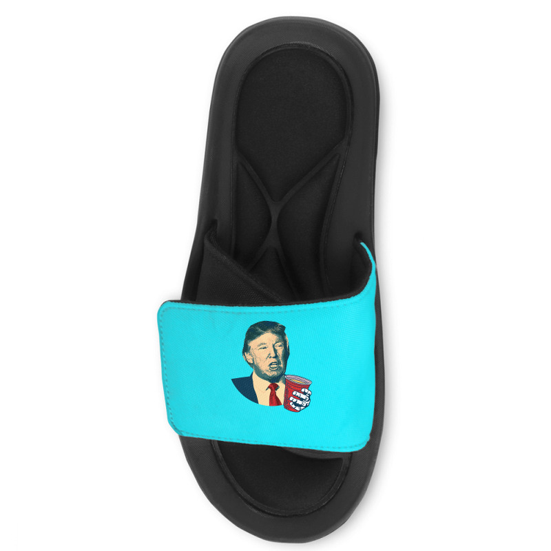 Donald Trump Celebrating 4th Of July Slide Sandal | Artistshot