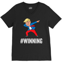 Trump Dabbing Winning V-neck Tee | Artistshot