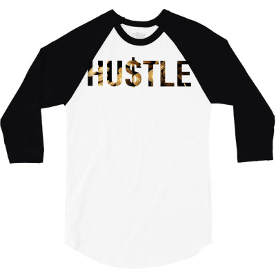 Hustle Quote Bitcoins   Workaholic Dollar Money Cashflow T Shirt 3/4 Sleeve Shirt Designed By Bennimuhr