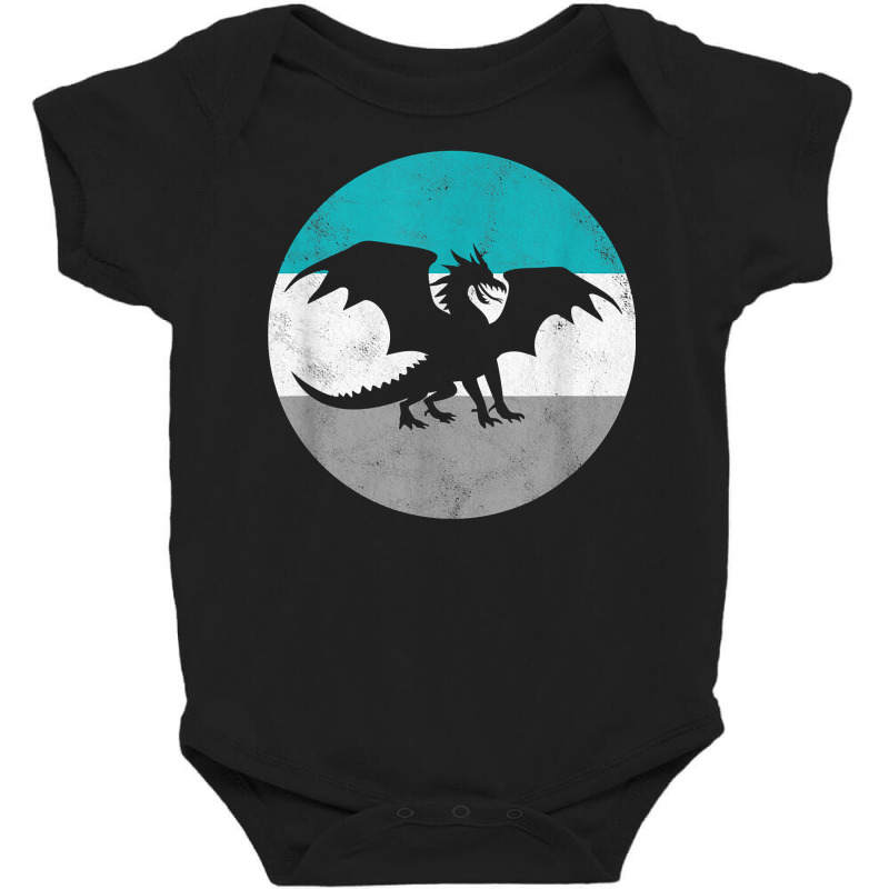 Dragon Retro Fantasy Gift For Men Or Boys T Shirt Baby Bodysuit by lissuttie | Artistshot