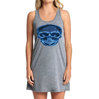 Electric Blue Skull Tank Dress | Artistshot