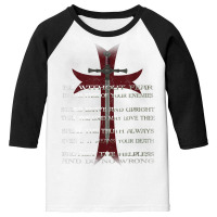 Knights Templar Crusader Cross Ring Order Be Without Fear T Shirt Youth 3/4 Sleeve | Artistshot