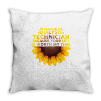 Cute Dialysis Technician For Men Women Hemodialysis Nurse T Shirt Throw Pillow | Artistshot