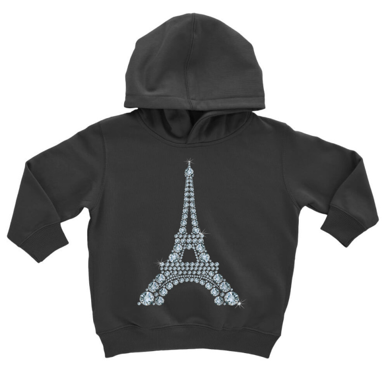 Eiffel Tower With Diamonds The Parisian French Love Sign T Shirt Toddler Hoodie by men.adam | Artistshot