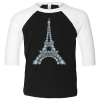 Eiffel Tower With Diamonds The Parisian French Love Sign T Shirt Toddler 3/4 Sleeve Tee | Artistshot