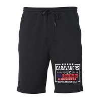 Caravaners For Trump Conservative Fleece Short | Artistshot