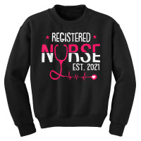 Registered Nurse Est 2021 Nursing Student Rn Graduation Gift T Shirt Youth Sweatshirt | Artistshot