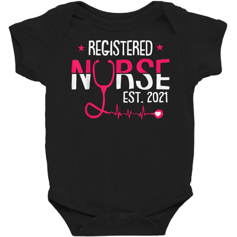 Registered Nurse Est 2021 Nursing Student Rn Graduation Gift T Shirt Baby Bodysuit | Artistshot