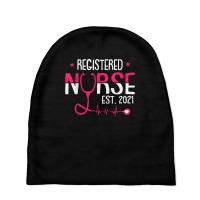 Registered Nurse Est 2021 Nursing Student Rn Graduation Gift T Shirt Baby Beanies | Artistshot