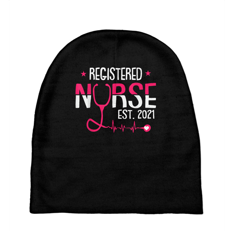 Registered Nurse Est 2021 Nursing Student Rn Graduation Gift T Shirt Baby Beanies | Artistshot