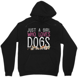 funny puppy i dog lover i just a girl who loves dogs t shirt Unisex Hoodie | Artistshot
