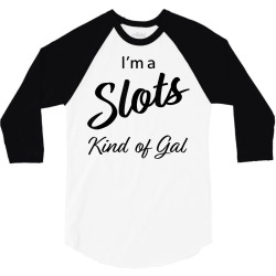 funny slots gal gambling tshirt cute casino women gift tee 3/4 Sleeve Shirt | Artistshot