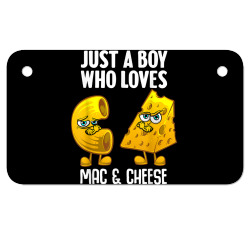 funny mac and cheese design for boys men macaroni cheese t shirt Motorcycle License Plate | Artistshot