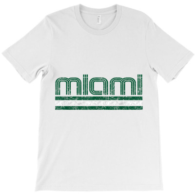 Miami Florida Retro T Shirt Vintage Weathered T-shirt Designed By Rr74gn