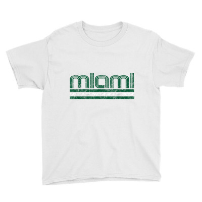 Miami Florida Retro T Shirt Vintage Weathered Youth Tee Designed By Rr74gn