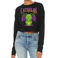 Cute Cathulhu Kawaii Kitten Cat Cthulhu Pun T Shirt Cropped Sweater | Artistshot