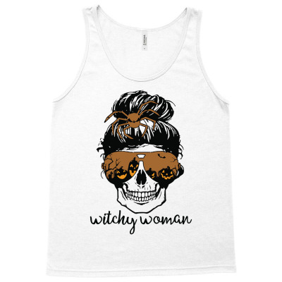 Witchy Woman Halloween Tank Top Designed By Badaudesign