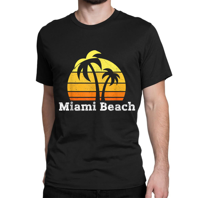 Vintage Retro Miami Beach Florida T Shirt Classic T-shirt | Artistshot