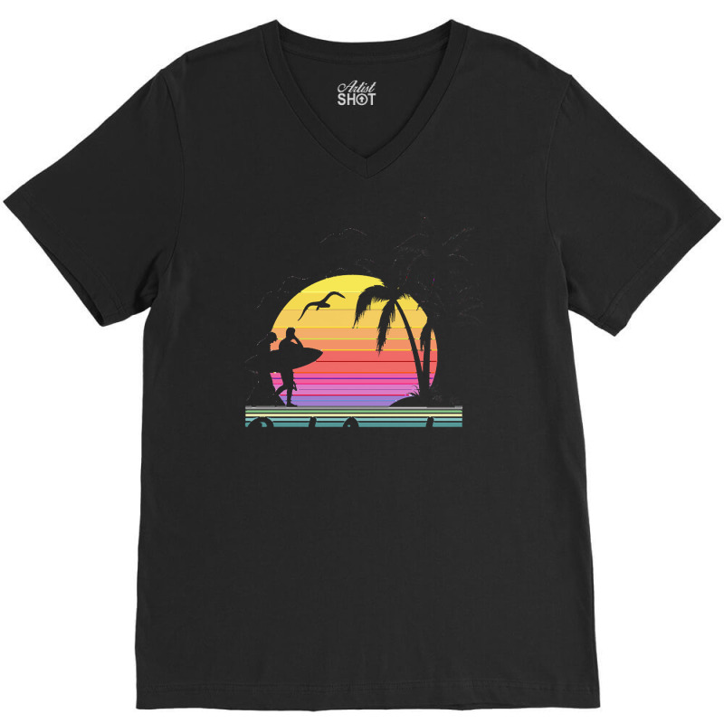 Port Angeles Washington Seaside Retro T  Shirt Port Angeles Washington V-neck Tee | Artistshot