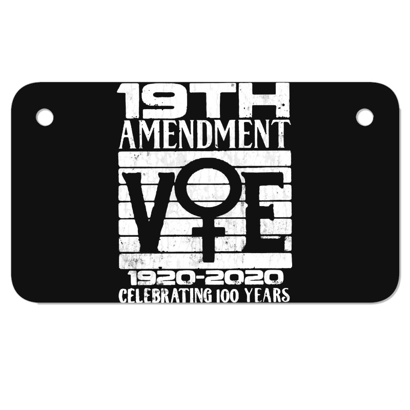 19th Amendment   Vote Celebrating 100 Years Motorcycle License Plate | Artistshot