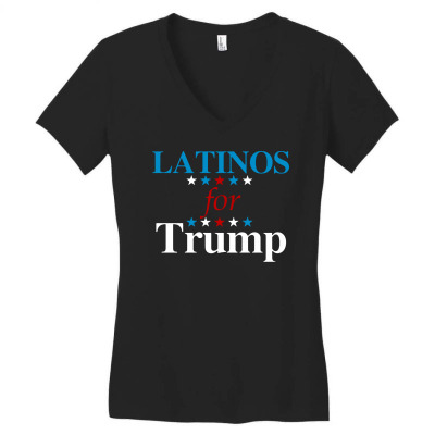 Latinos For Trump Women's V-neck T-shirt Designed By Blees Store