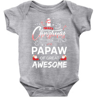 Merry Christmas To Pawpaw Of Great Awesome Baby Bodysuit | Artistshot