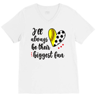 Huge Fan Soccer Softball Player Mama Baller Mother T Shirt V-neck Tee Designed By 1lbxlg17