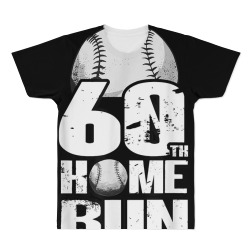 60th Home Run 60 Years Old Vintage Baseball 60th Birthday T-Shirt