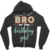 Bro Of The Birthday Girl  Family Donut Birthday T Shirt Zipper Hoodie | Artistshot