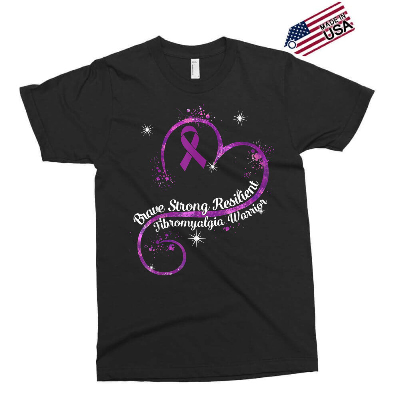 Brave Strong Resilient Fibromyalgia Warrior Awareness Purple T Shirt Exclusive T-shirt | Artistshot