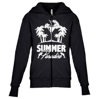 Summer T  Shirt Summer Paradise Beach Sunshine Vacation T  Shirt Youth Zipper Hoodie | Artistshot