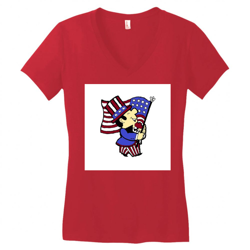 Labor Day  Uncle Sam Women's V-Neck T-Shirt by Artango | Artistshot