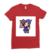 Labor Day  Uncle Sam Ladies Fitted T-shirt | Artistshot