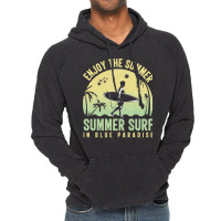 Summer 2021 T  Shirt Enjoy The Summer, Summer Surf In Blue Paradise T Vintage Hoodie | Artistshot