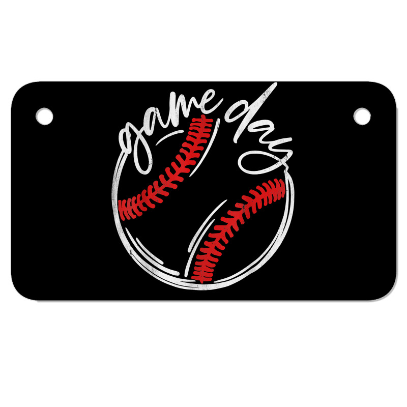 Game Day Baseball Baseball Life Softball Life For Mom T Shirt Motorcycle License Plate | Artistshot