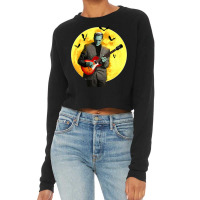 Frankenguitar Frankenstein Plays Electric Guitar Halloween Premium T S Cropped Sweater | Artistshot