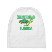 Clearwater Beach Florida Sea Turtle Themed T Shirt Baby Beanies | Artistshot