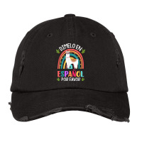 Dimelo En Espanol Por Favor Bilingual Spanish Teacher T Shirt Vintage Cap | Artistshot