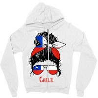 Chilean Girl Chile Girl Chica Chilena Flag T Shirt Zipper Hoodie | Artistshot