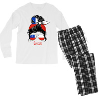 Chilean Girl Chile Girl Chica Chilena Flag T Shirt Men's Long Sleeve Pajama Set | Artistshot