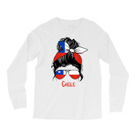 Chilean Girl Chile Girl Chica Chilena Flag T Shirt Long Sleeve Shirts | Artistshot