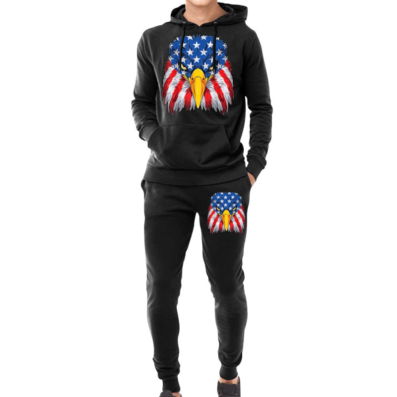 Patriotic Eagle 4th Of July Usa American Flag Merica Men Kid T Shirt Hoodie & Jogger Set | Artistshot