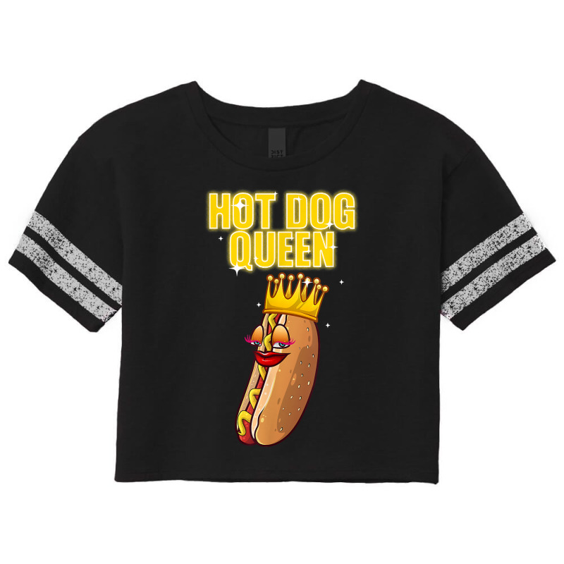 Funny Hot Dog For Women Girls Grilled Wiener Sausage Buns T Shirt Scorecard Crop Tee by TeaMenShop | Artistshot