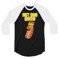 Funny Hot Dog For Women Girls Grilled Wiener Sausage Buns T Shirt 3/4 Sleeve Shirt | Artistshot