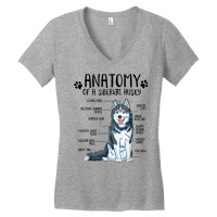 Funny Anatomy Siberian Husky Dog Lover T Shirt Women's V-neck T-shirt | Artistshot