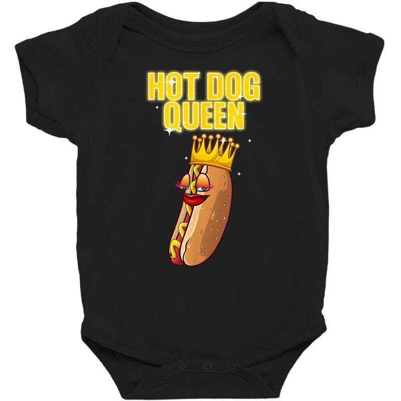 Funny Hot Dog For Women Girls Grilled Wiener Sausage Buns T Shirt Baby Bodysuit by TeaMenShop | Artistshot