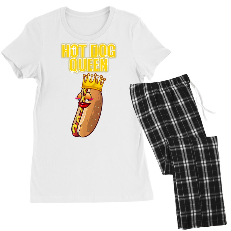 Funny Hot Dog For Women Girls Grilled Wiener Sausage Buns T Shirt Women's Pajamas Set by TeaMenShop | Artistshot