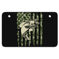 Camouflage American Flag Bass Fishing Atv License Plate | Artistshot