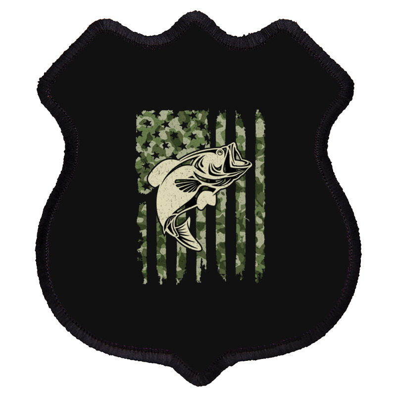 Camouflage American Flag Bass Fishing Shield Patch | Artistshot