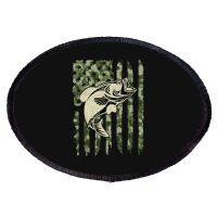 Camouflage American Flag Bass Fishing Oval Patch | Artistshot